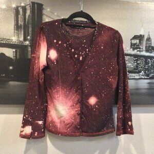 Roberto Cavalli Wool top & cardigan Set US 8